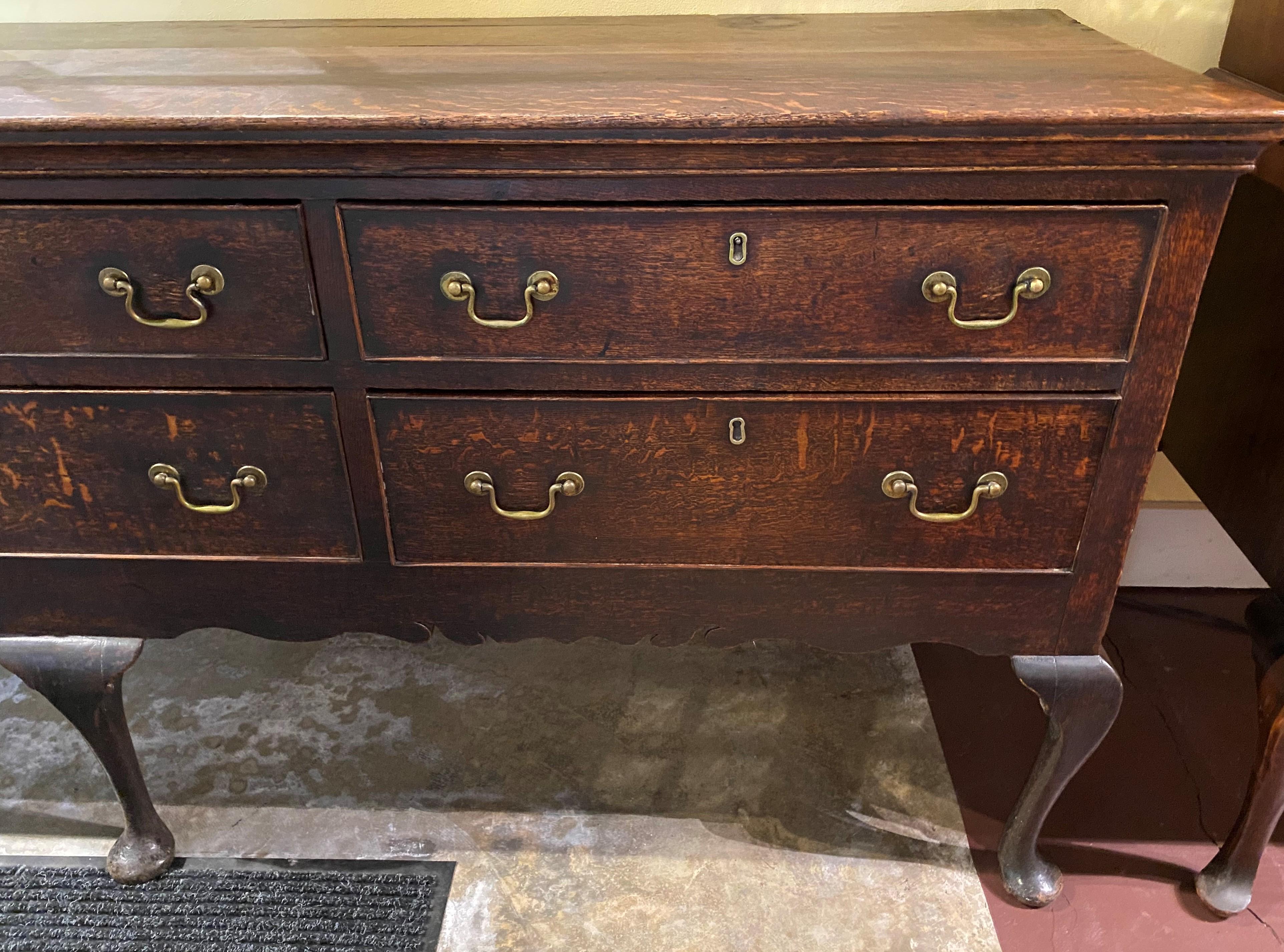 18th Century Welsh Oak Dresser Base or Server In Good Condition In Milford, NH