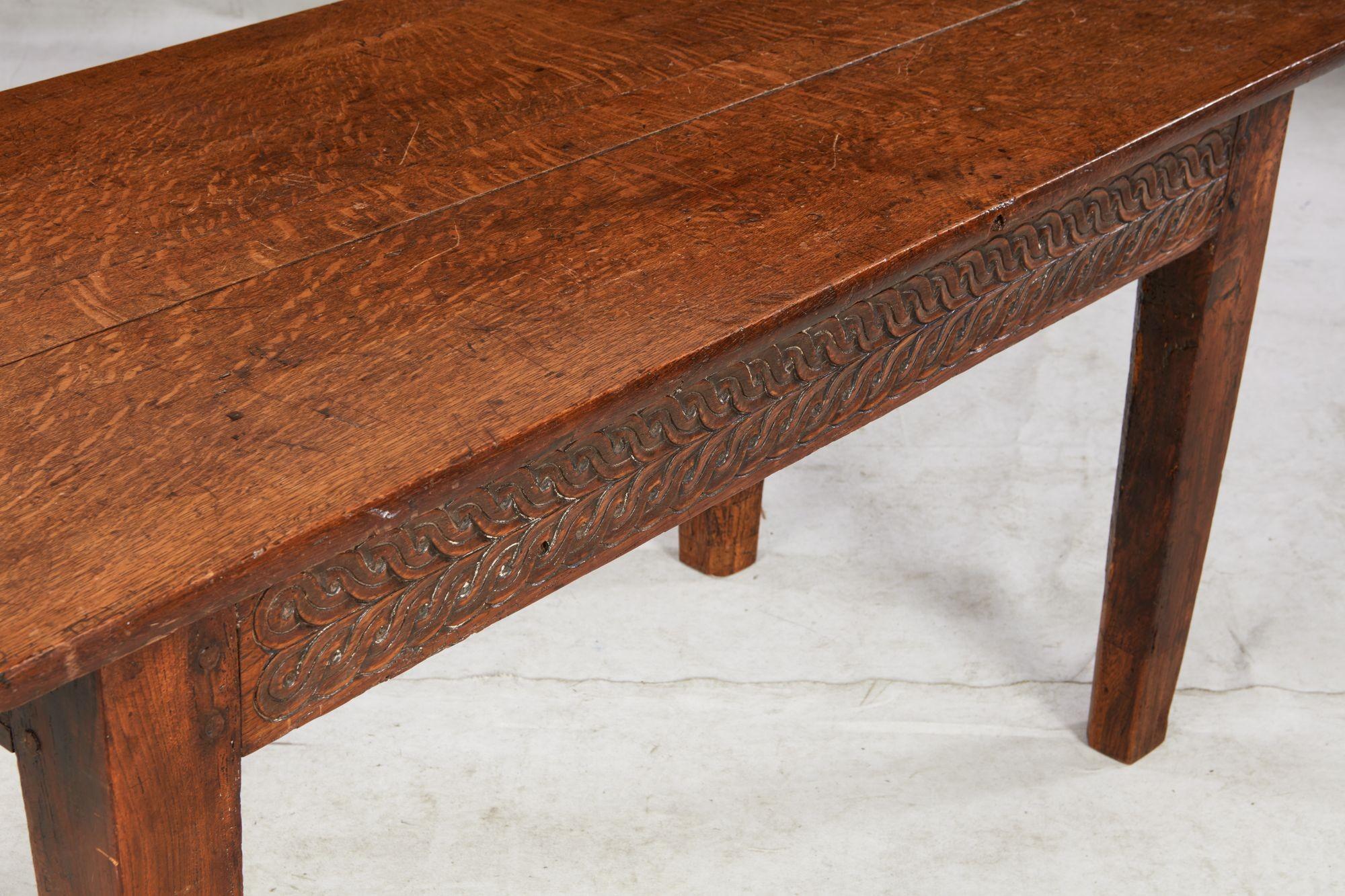 18th Century Welsh Oak Farm Table For Sale 9
