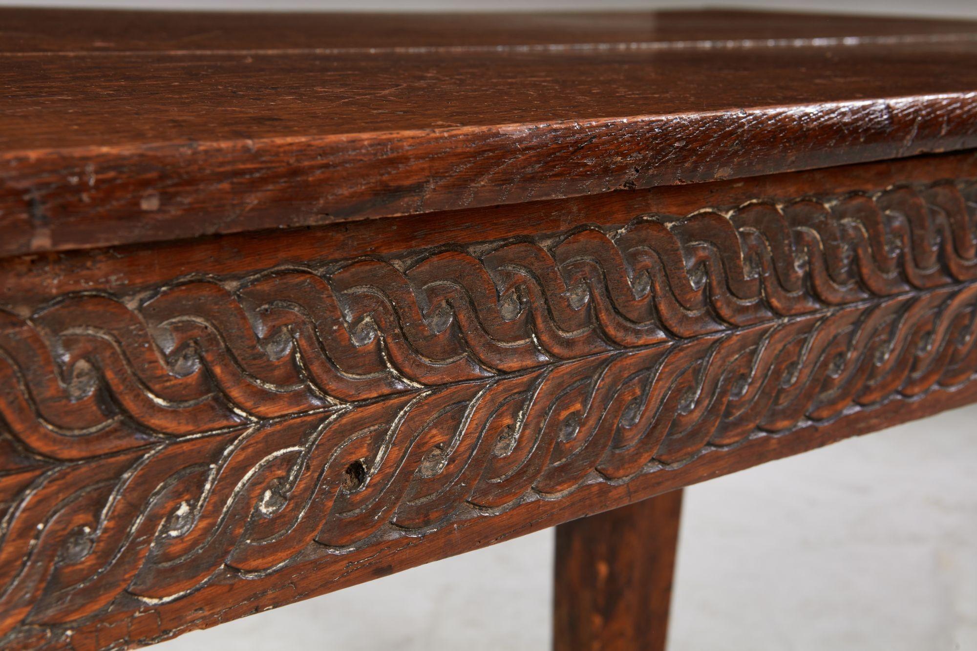 18th Century Welsh Oak Farm Table For Sale 1