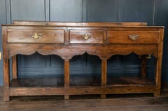 18th Century Welsh Oak Pot Board Dresser Server
