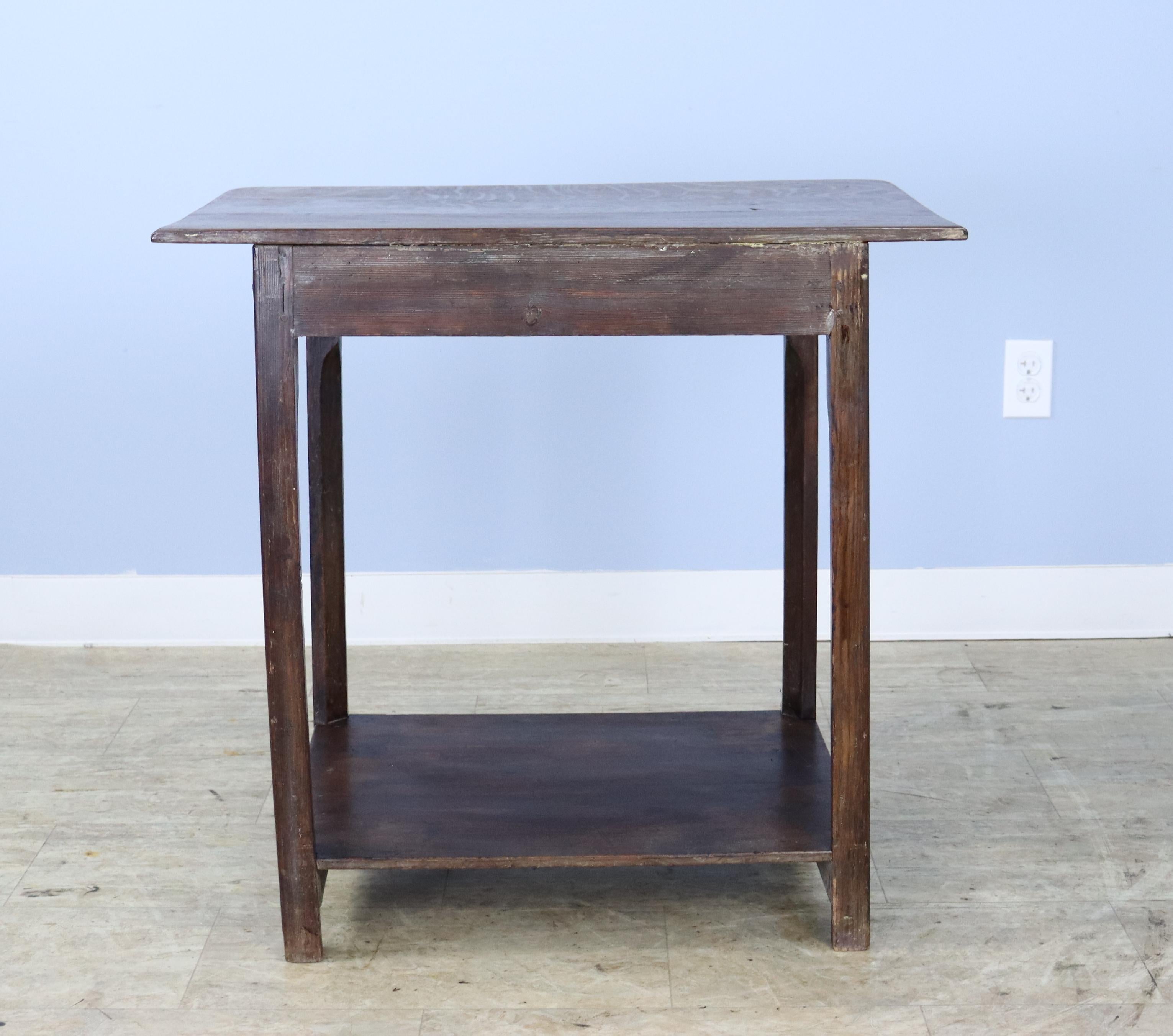 18th Century Welsh Side Table with Pine Potboard Base, Oak Top  For Sale 7