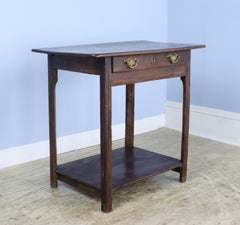 18th Century Welsh Side Table with Pine Potboard Base, Oak Top