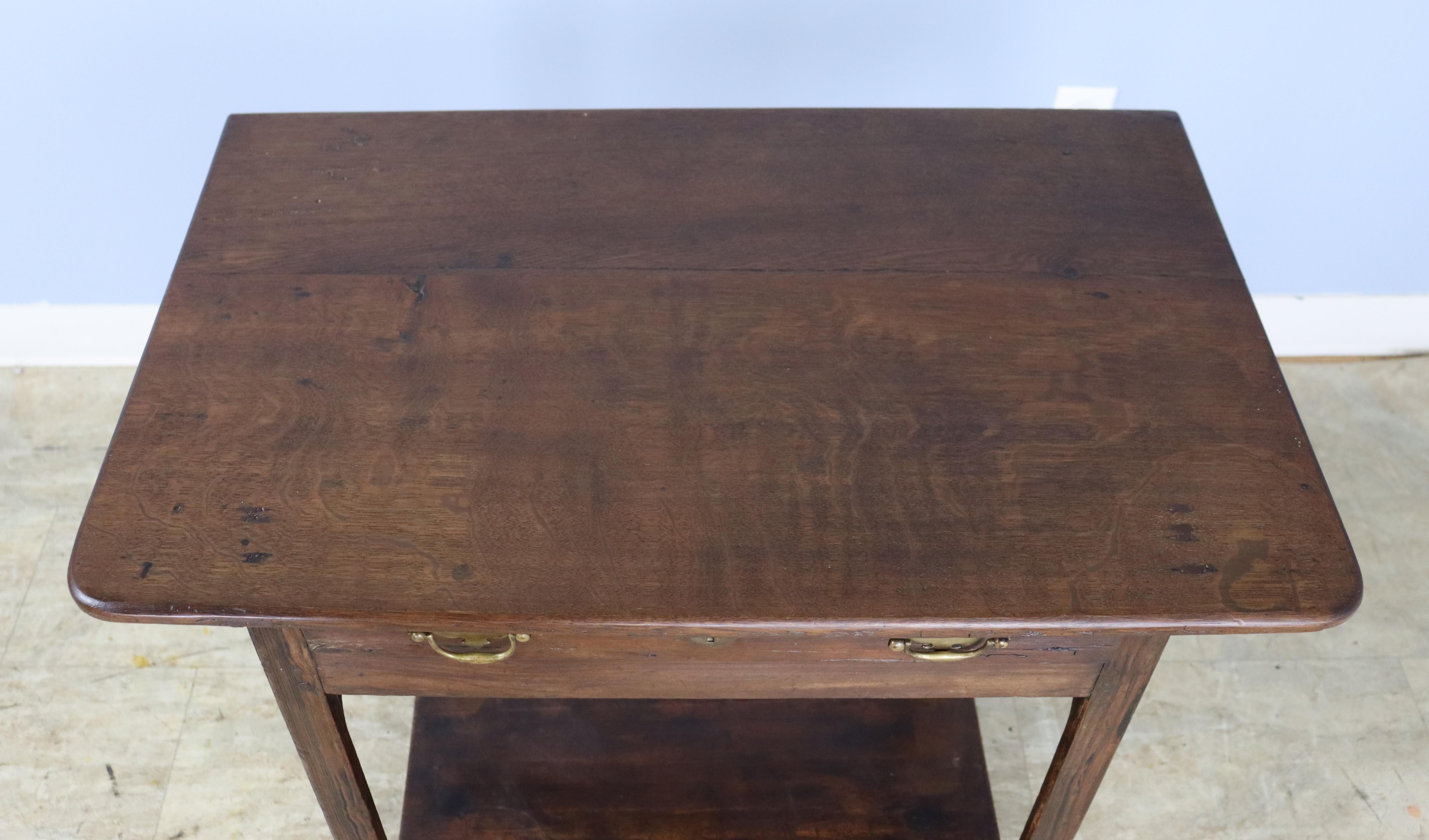18th Century Welsh Side Table with Pine Potboard Base, Oak Top  For Sale 2