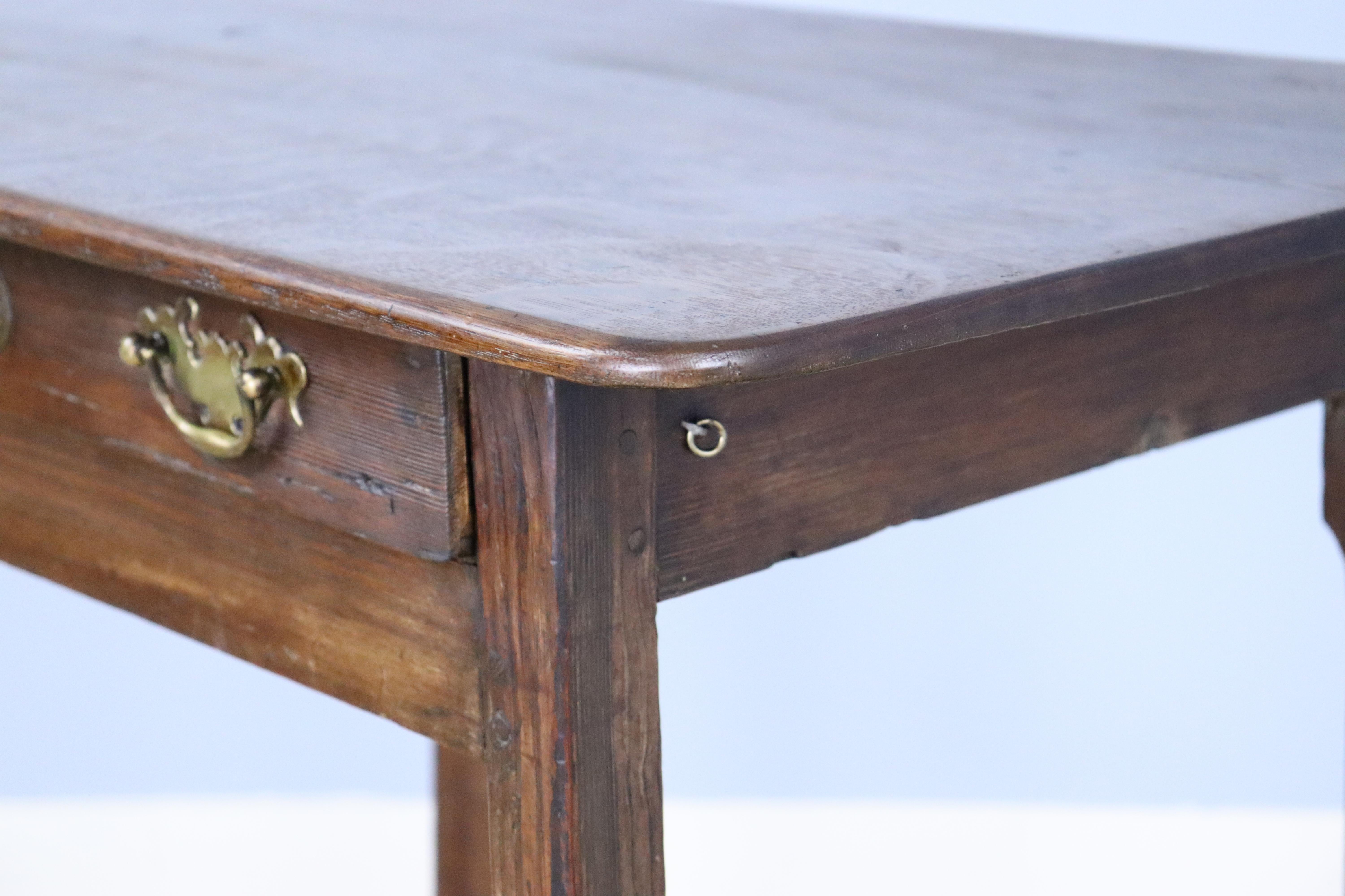 18th Century Welsh Side Table with Pine Potboard Base, Oak Top  For Sale 4
