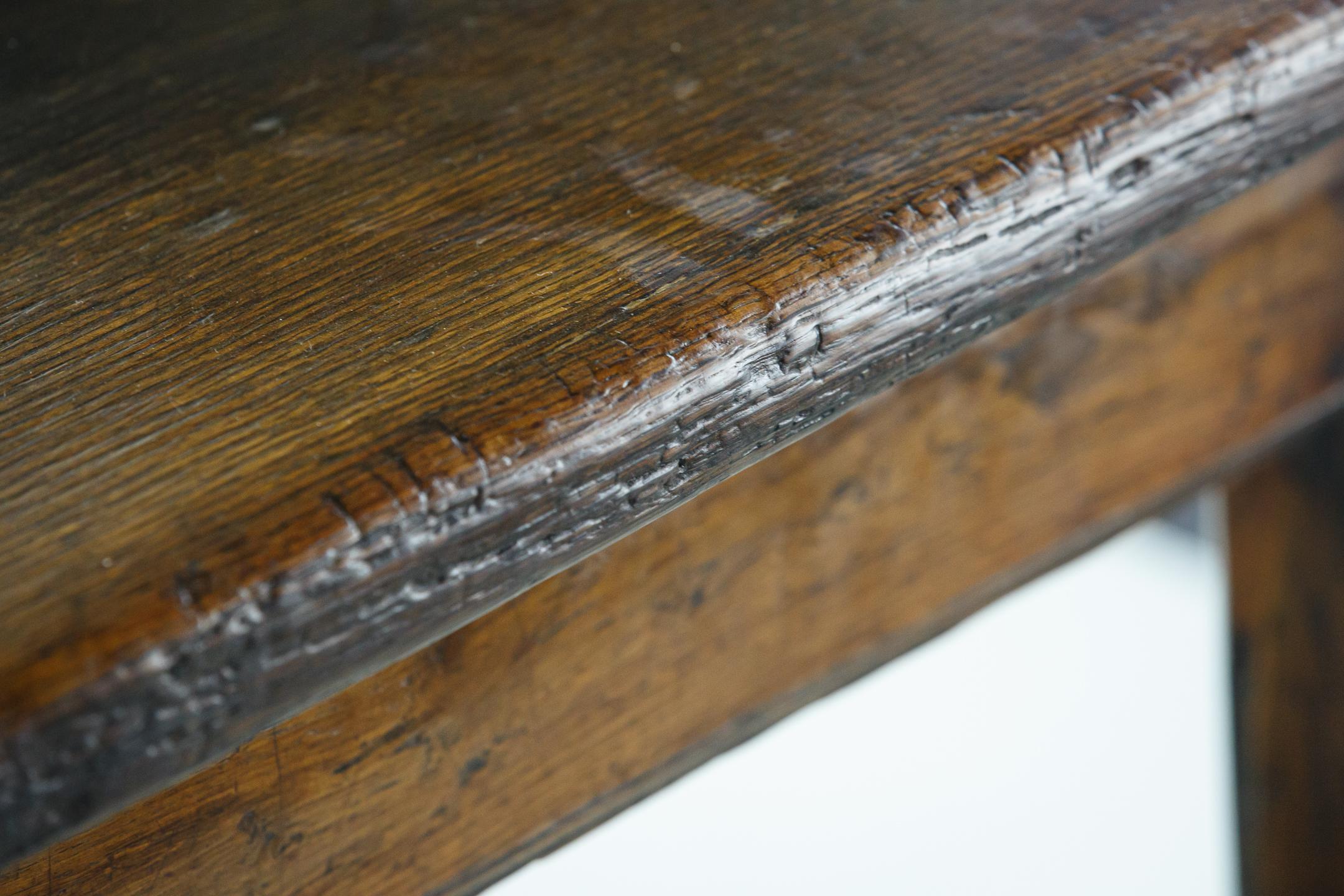 18th Century Welsh Single Plank Farmhouse Table in Oak For Sale 1
