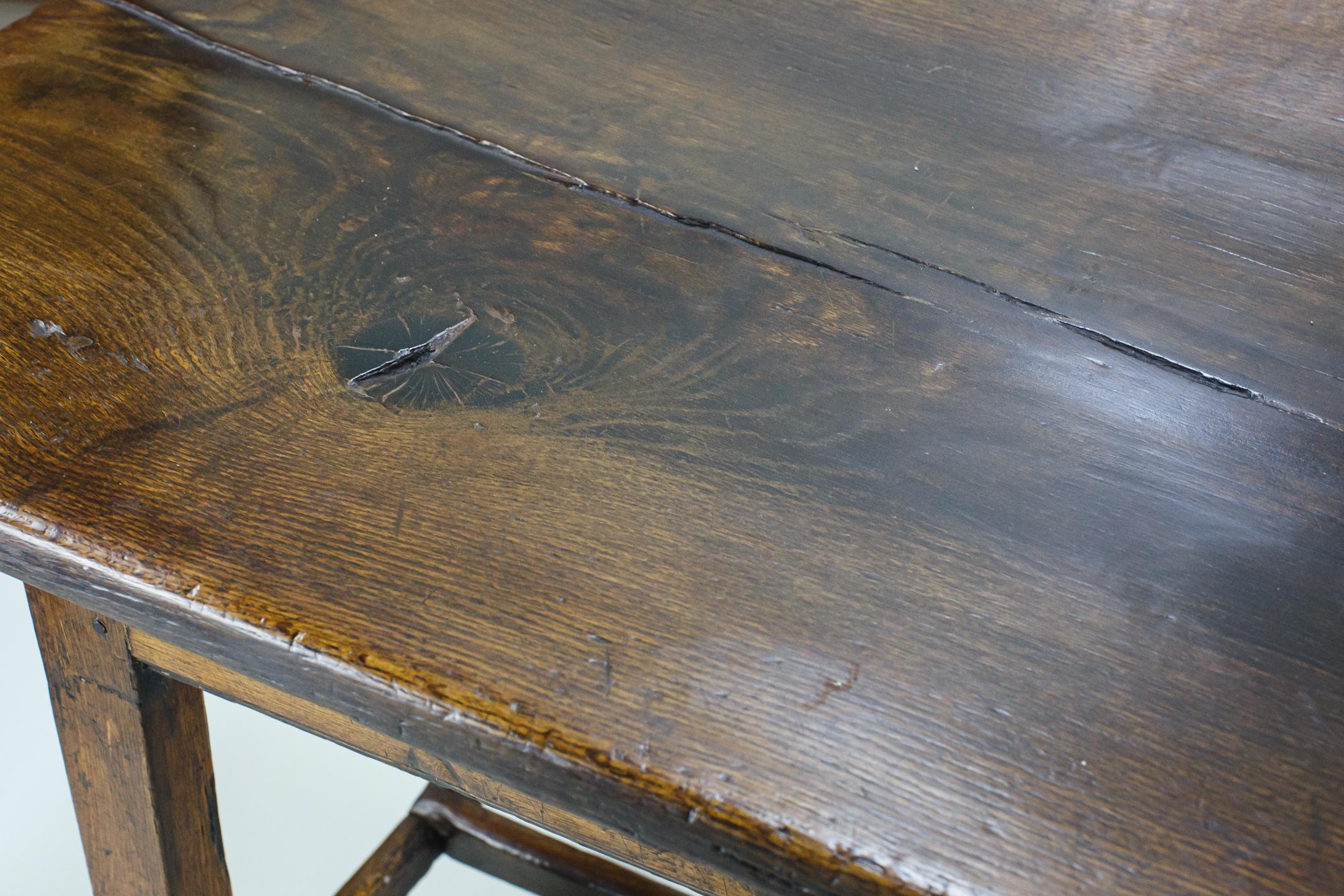 18th Century Welsh Single Plank Farmhouse Table in Oak For Sale 5