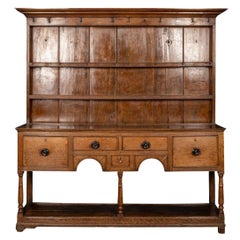 Antique 18th Century Welsh Solid Oak Dresser, c.1780