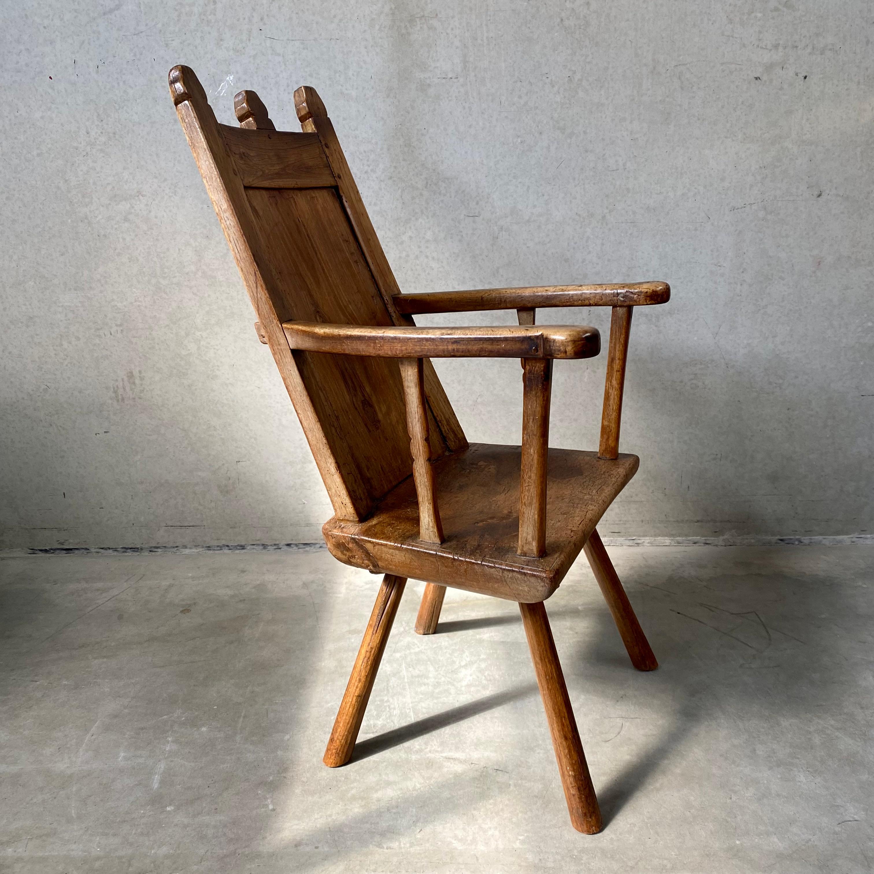 Welsh Vernacular Sessel, rustikaler Flurstuhl, Wainscot, 18. Jahrhundert im Angebot 4