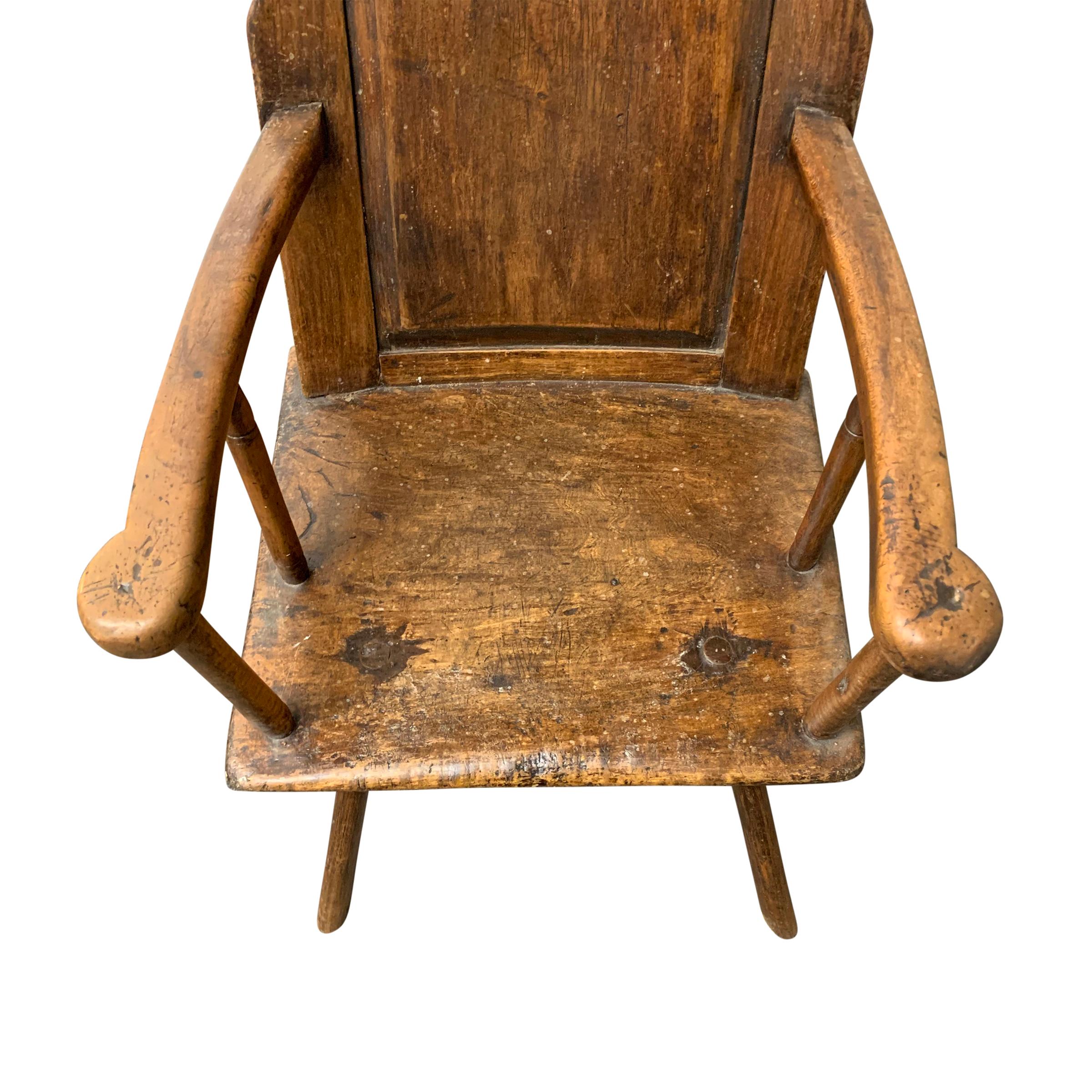 Walnut 18th Century Welsh Vernacular Armchair For Sale