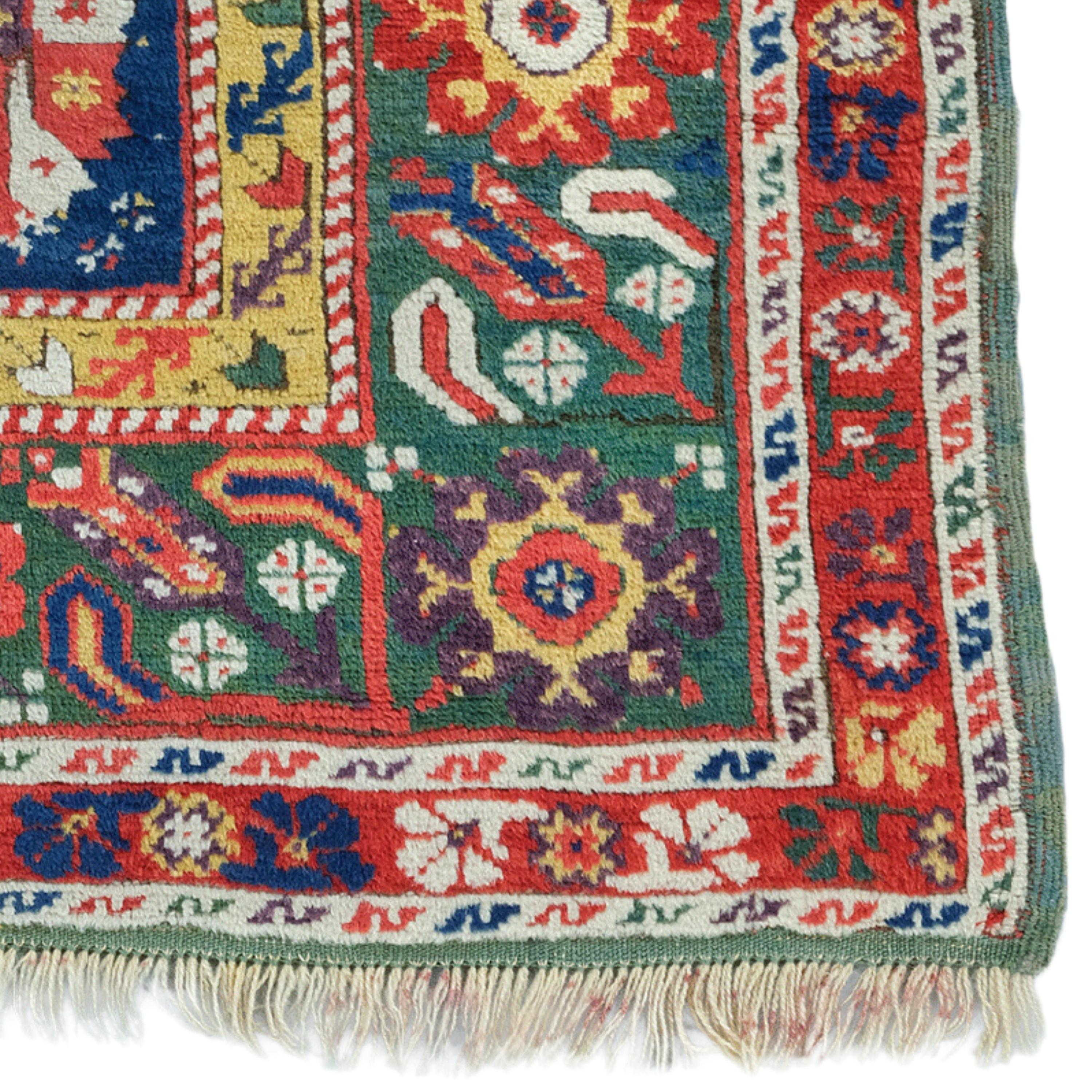XVIIIe siècle et antérieur Tapis d'Ushak d'Anatolie occidentale du 18ème siècle - Tapis turc ancien, tapis en laine ancienne en vente