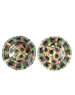 18th Century Whieldon Tortoiseshell Creamware Plates England Circa 1765