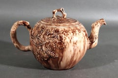 18th Century Whieldon-type Large Tortoise-shell Teapot and Cover