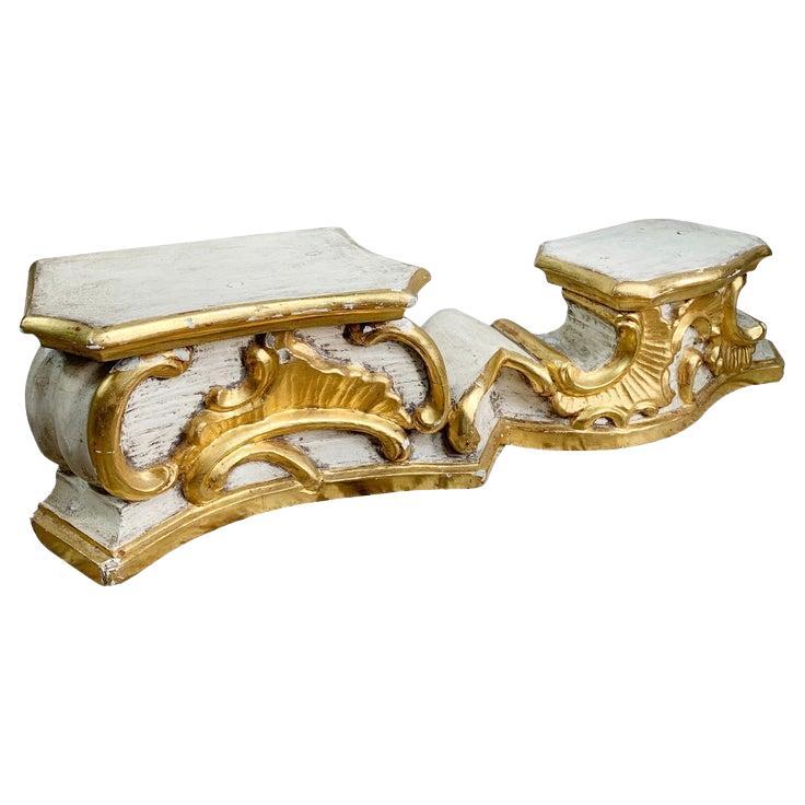 18th Century White and Gold Baroque Stand For Sale
