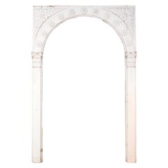 Trumeau en bois sculpt blanc du 18me sicle Priode Louis XVI
