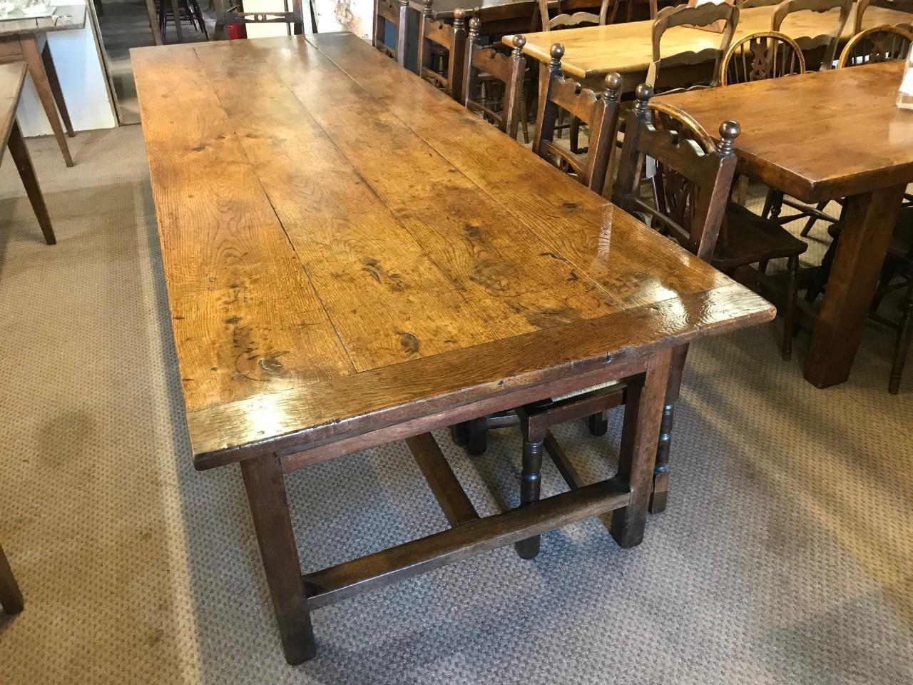 George III 18th Century Wide Oak Refectory Table