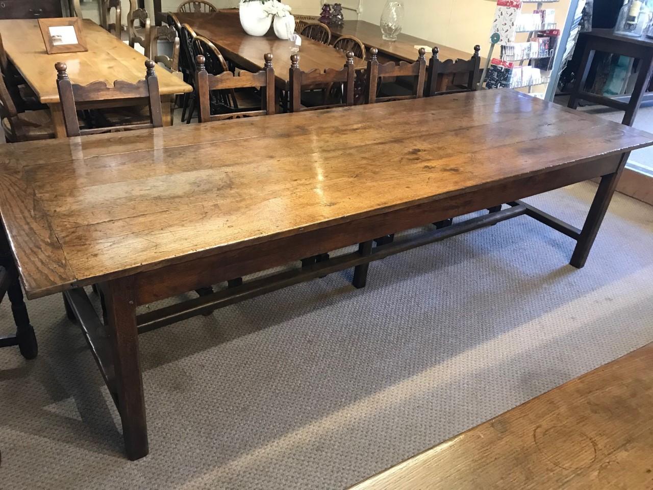 French 18th Century Wide Oak Refectory Table