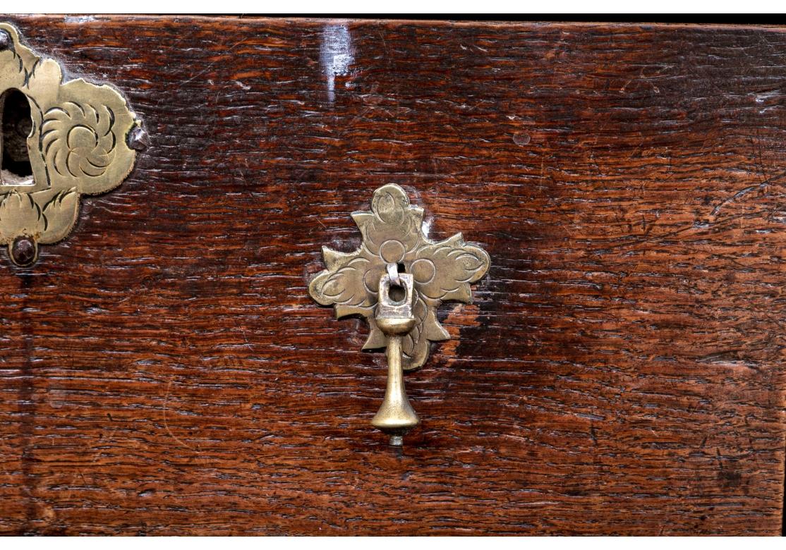 18th Century William And Mary Style Two-Over-Two Oak Hall Chest 10