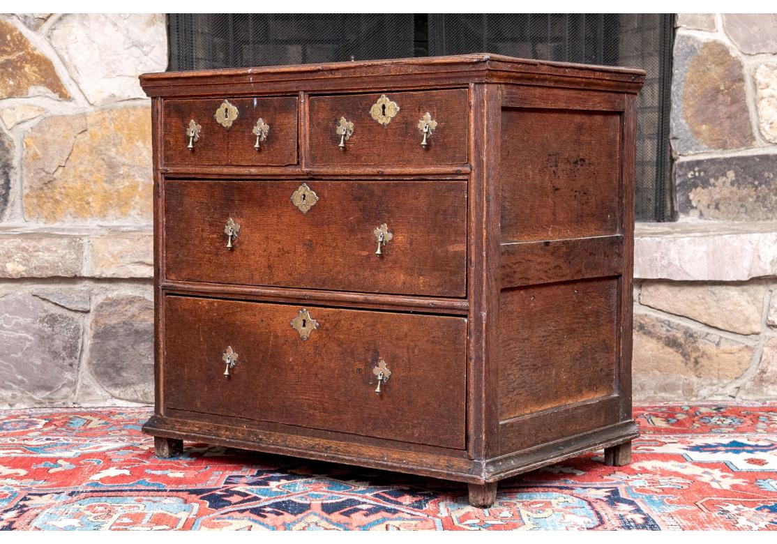 18th Century William And Mary Style Two-Over-Two Oak Hall Chest 3