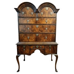 18th Century William & Mary Domed Walnut Chest on Stand