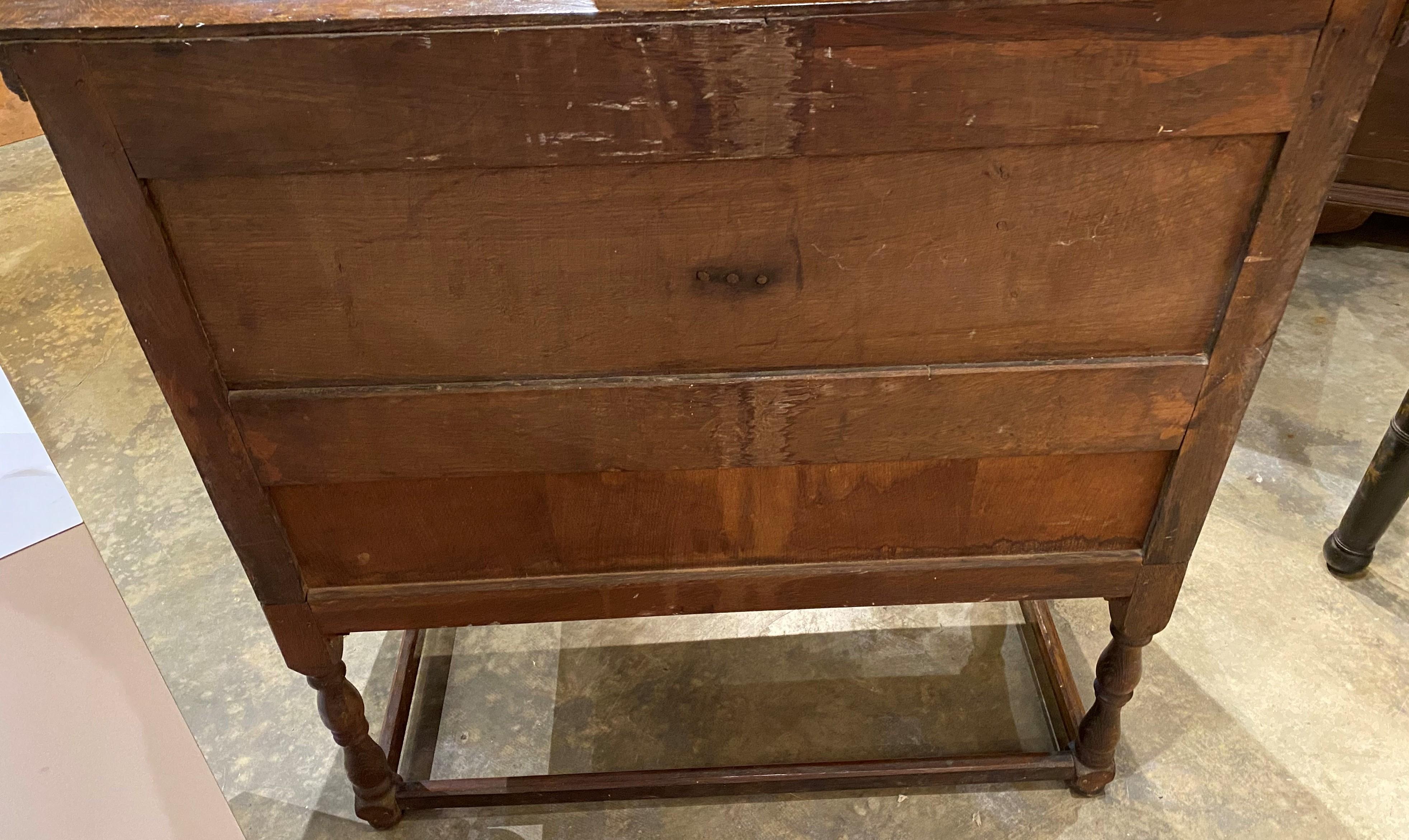 18th Century William & Mary Paneled Oak Chest on Frame 3