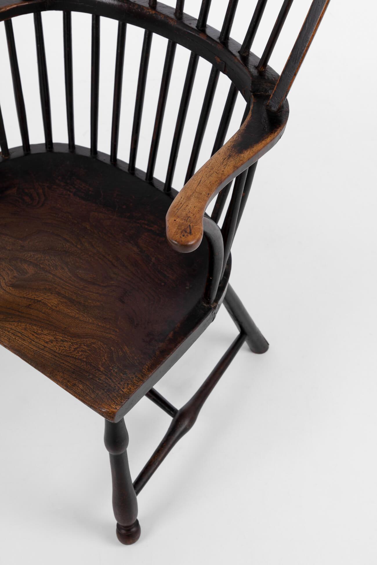 18th Century Windsor Stick Back Chair in Elm and Ash, circa 1760 1