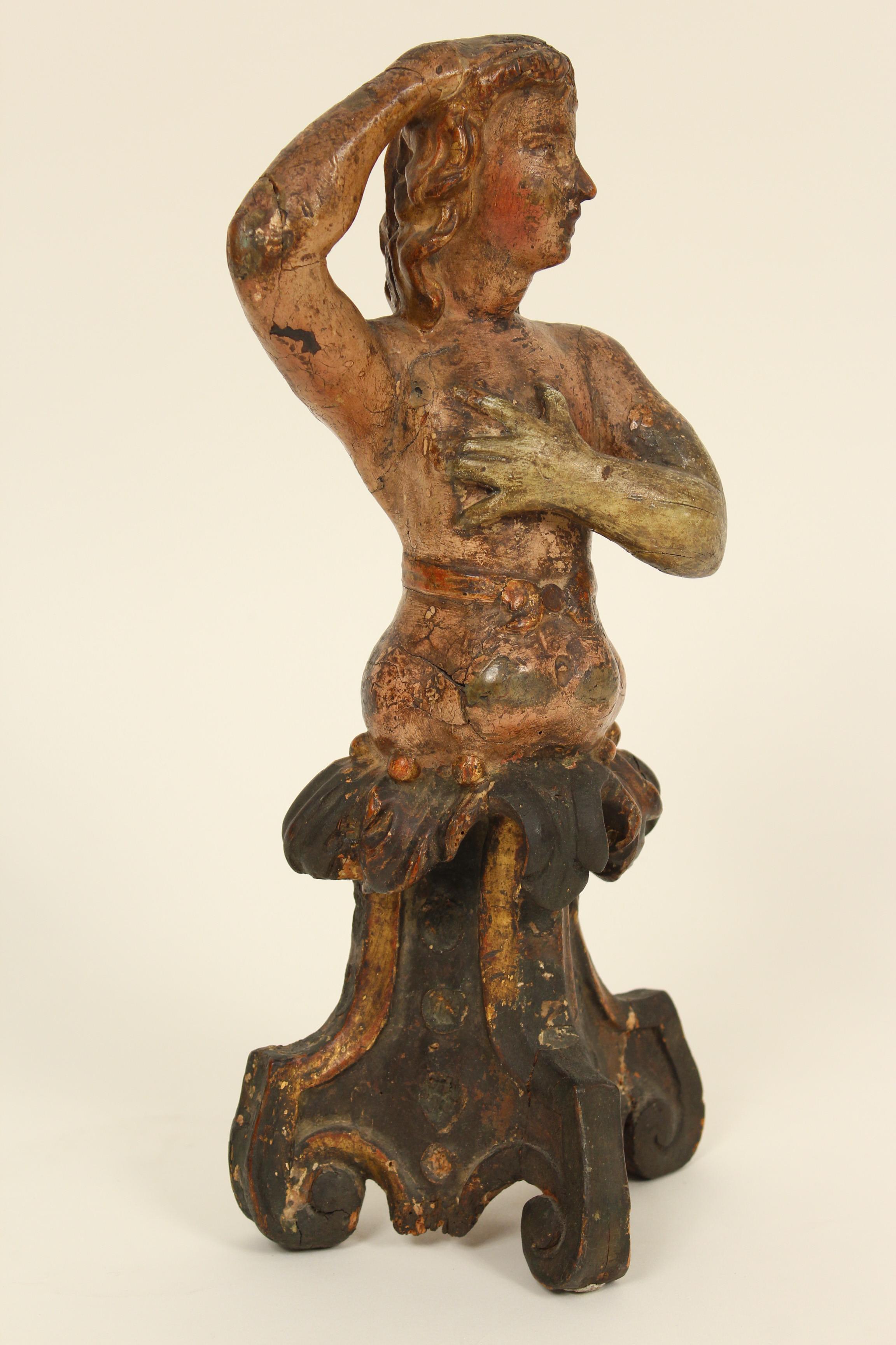 Baroque 18th Century Wood Carving For Sale