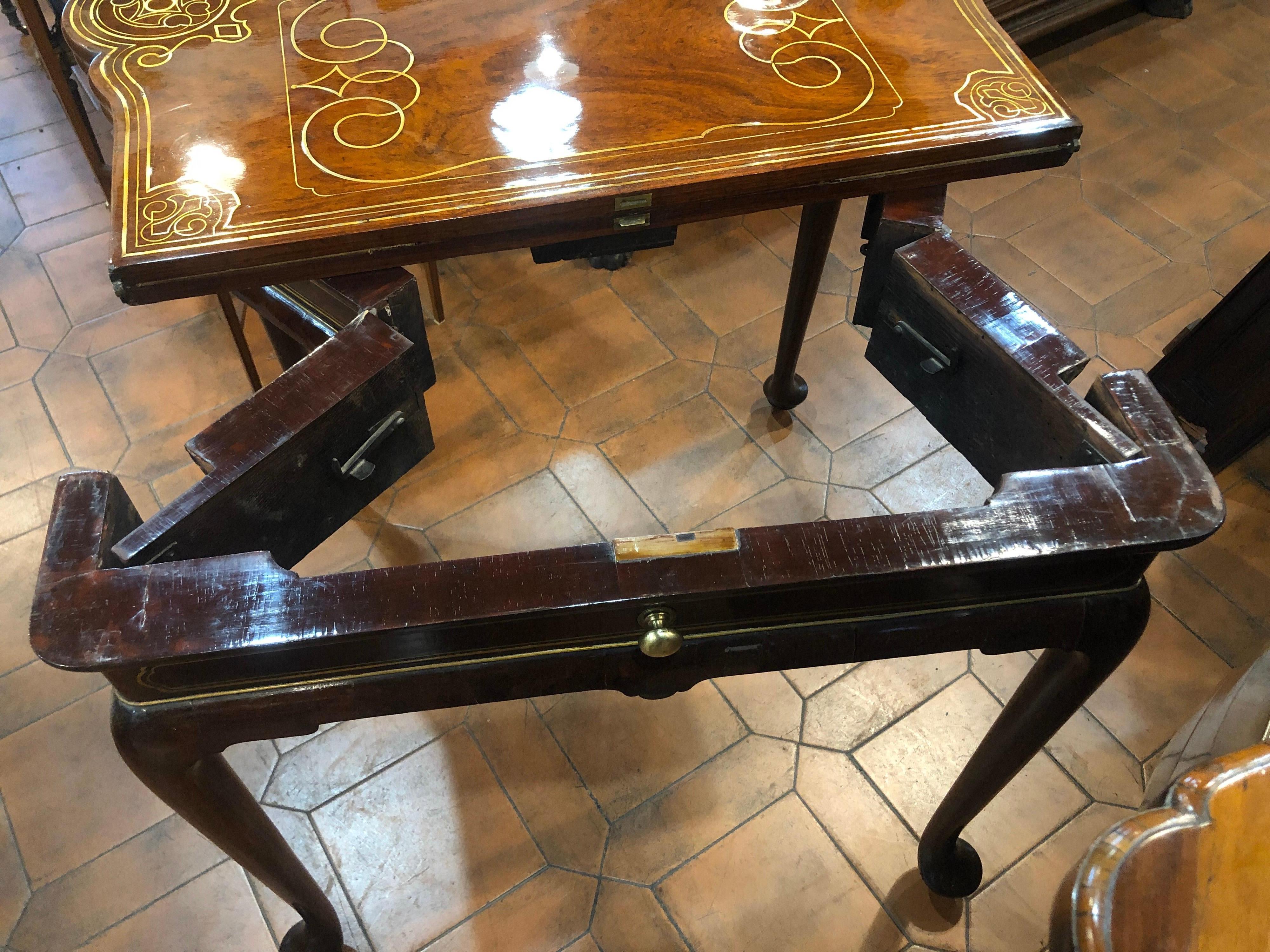 18th Century Wood Brass George II Padouk Games Table John Channon Attributed 9