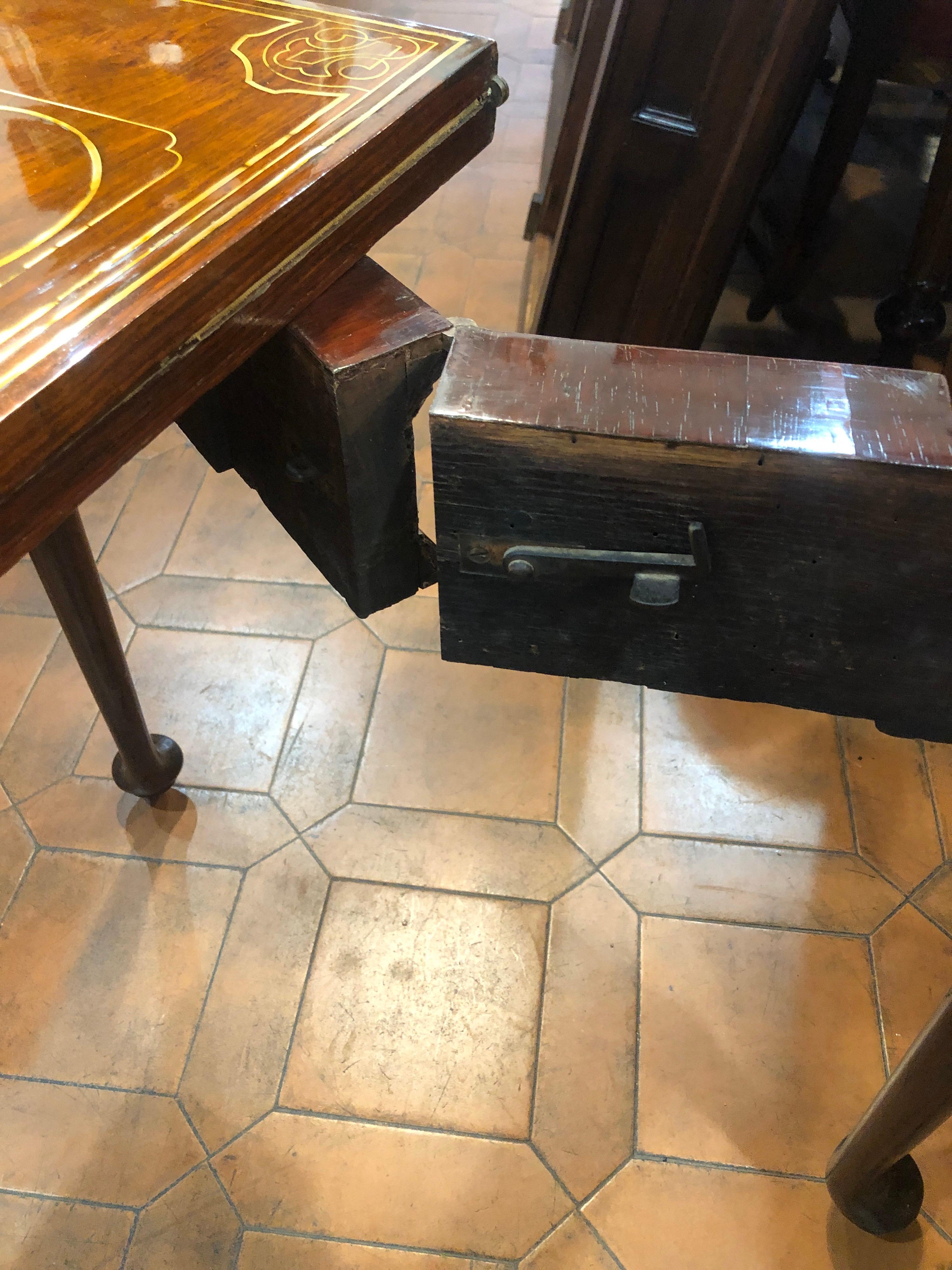 18th Century Wood Brass George II Padouk Games Table John Channon Attributed 10