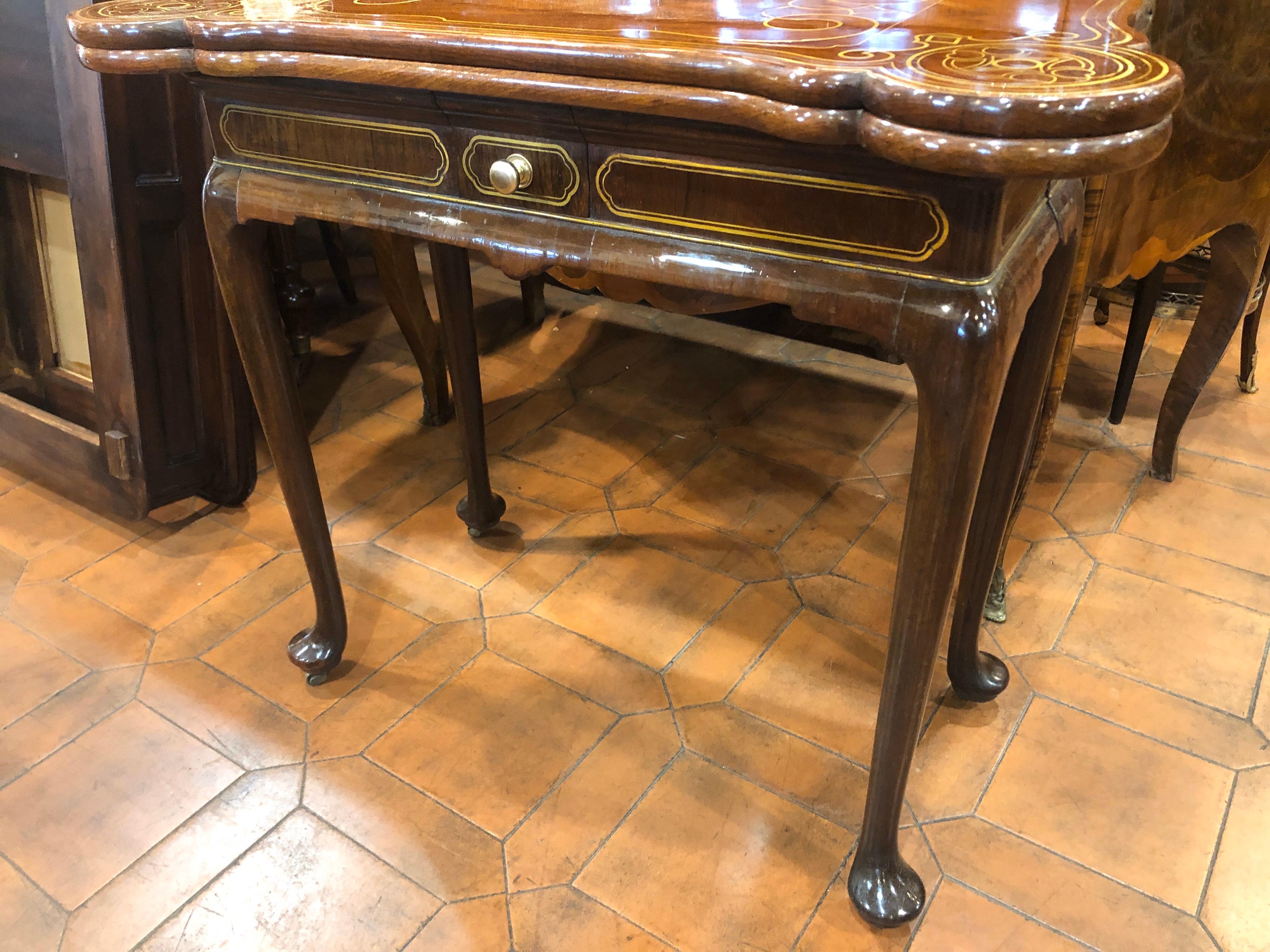 18th Century Wood Brass George II Padouk Games Table John Channon Attributed 4