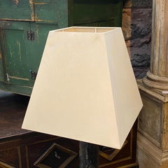 18. Jahrhundert, Sizilianische Fackel aus Holz, umgewandelt in Stehlampe