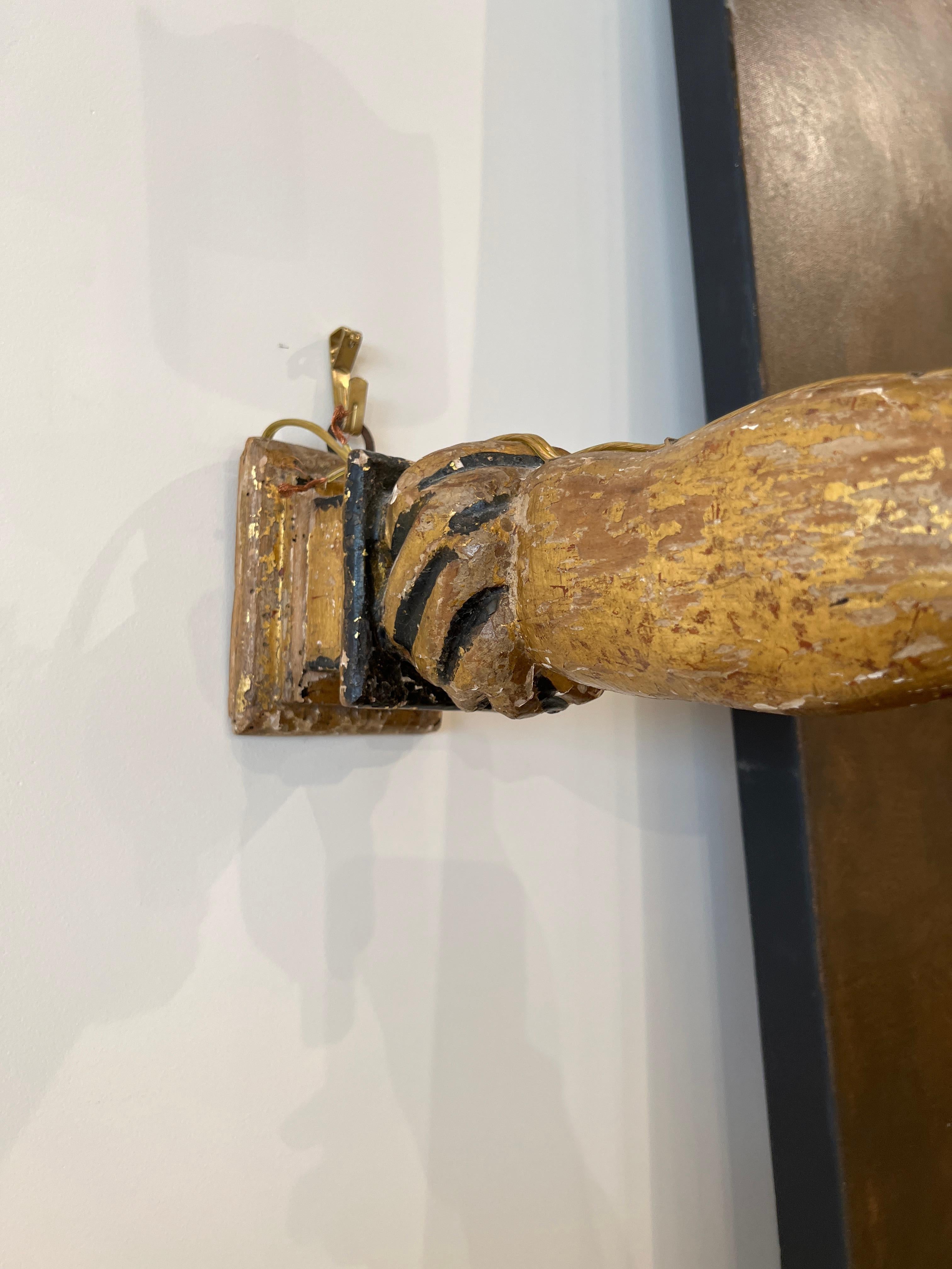 18th Century Wooden Arm Sconces For Sale 4