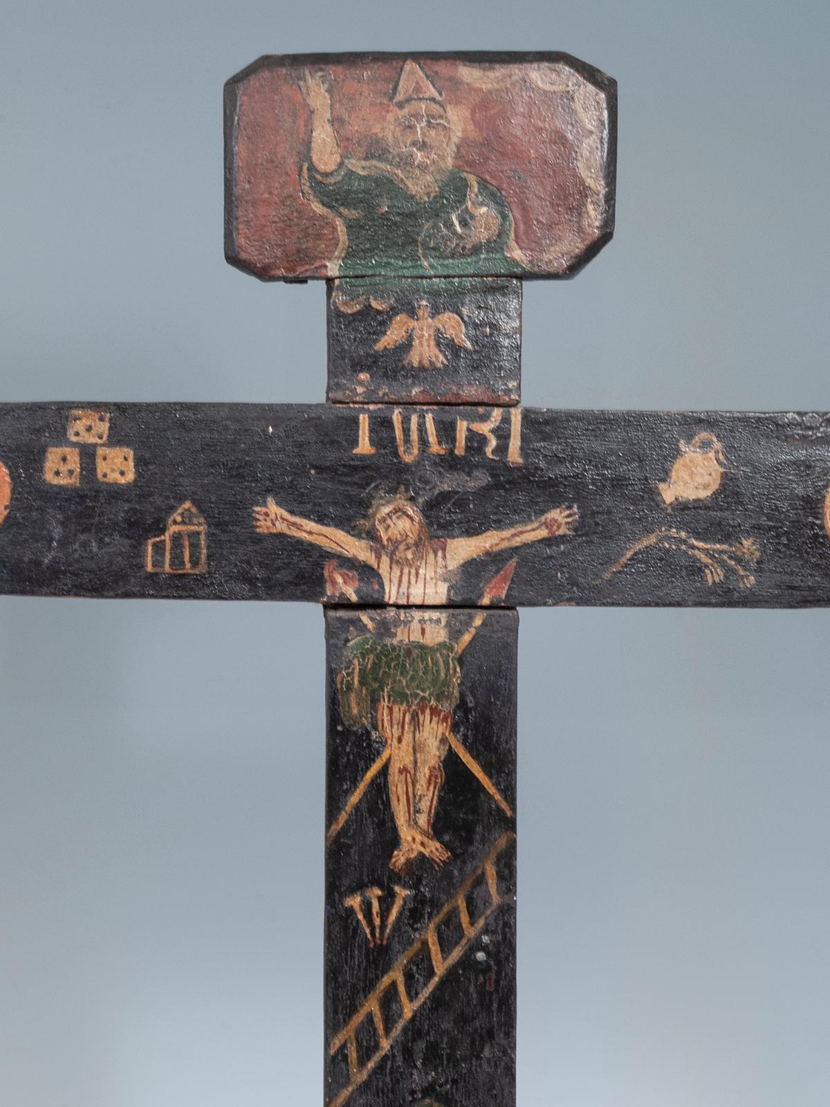 Mexican 18th Century Wooden Cross, Guanajuato, Mexico For Sale