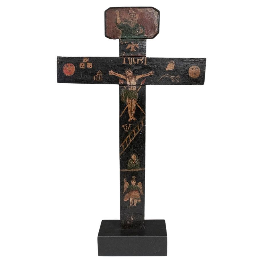 18th Century Wooden Cross, Guanajuato, Mexico For Sale