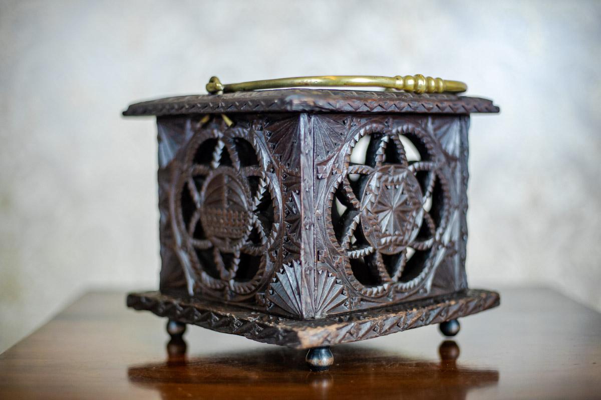 Brass 18th Century Wooden Foot Warmer