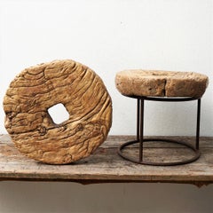 Ein Paar chinesische Holzminen-Beistelltische aus Holz, 18. Jahrhundert
