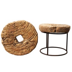 Ein Paar chinesische Holzminen-Beistelltische aus Holz, 18. Jahrhundert