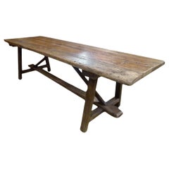 Antique 18th Century Wooden Rustic Catalan Table
