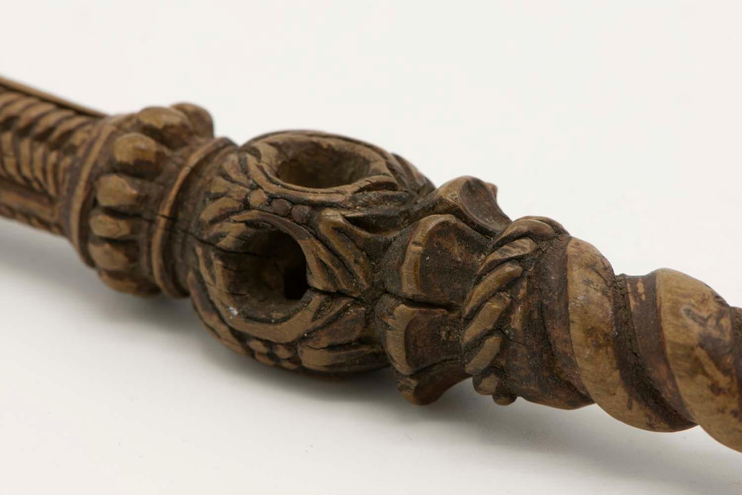 Walnut 18th Century Wooden Torah Pointer from Alsace For Sale