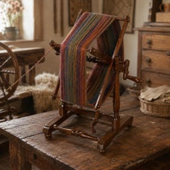 18th-Century Wooden Yarn Winder, Wool Skein Reel, from the A&MYART Collections