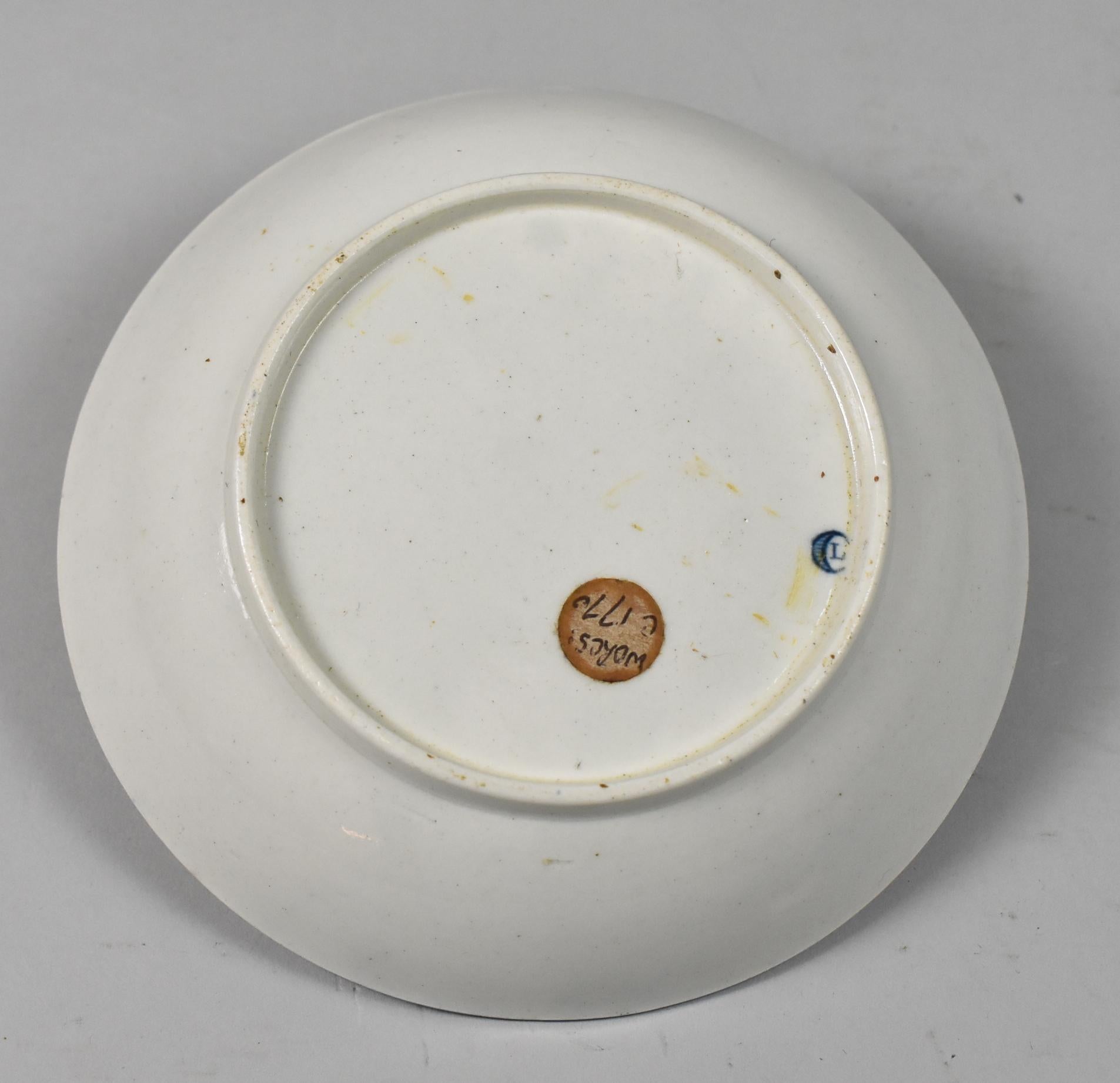 XVIIIe siècle Saucière à thé de Worcester du 18e siècle en vente