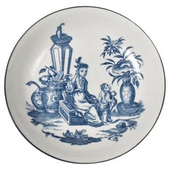 Platillo de té Worcester del siglo XVIII