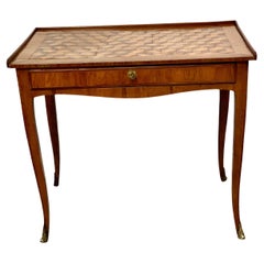 18th Century Writing Desk with Cube Parquetry Decoration