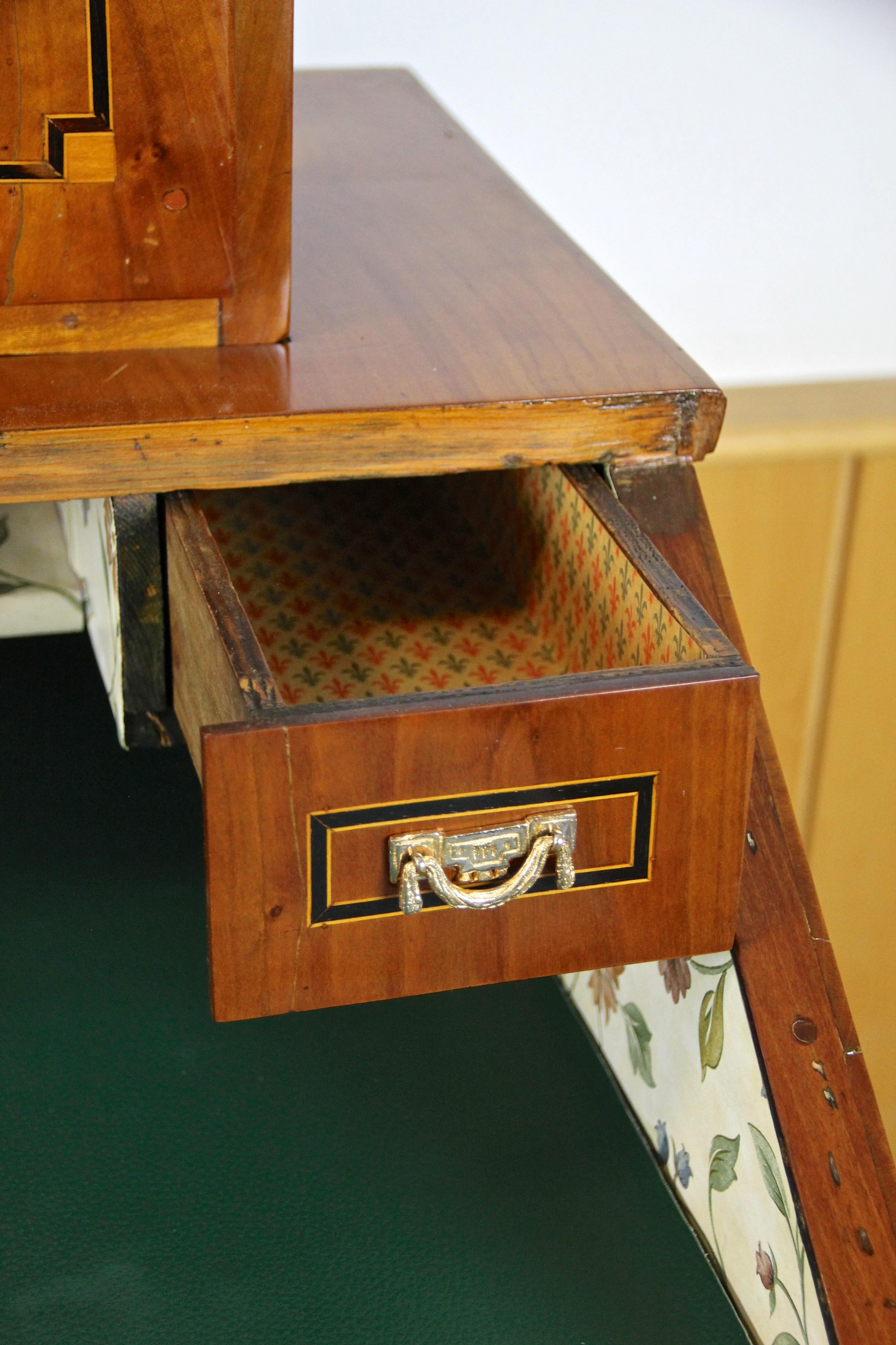 18th Century Writing Secretaire Cherrywood Josephinism Period, Austria 8