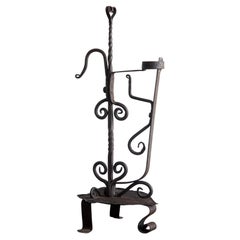 18th Century Wrought Iron Candle Holder