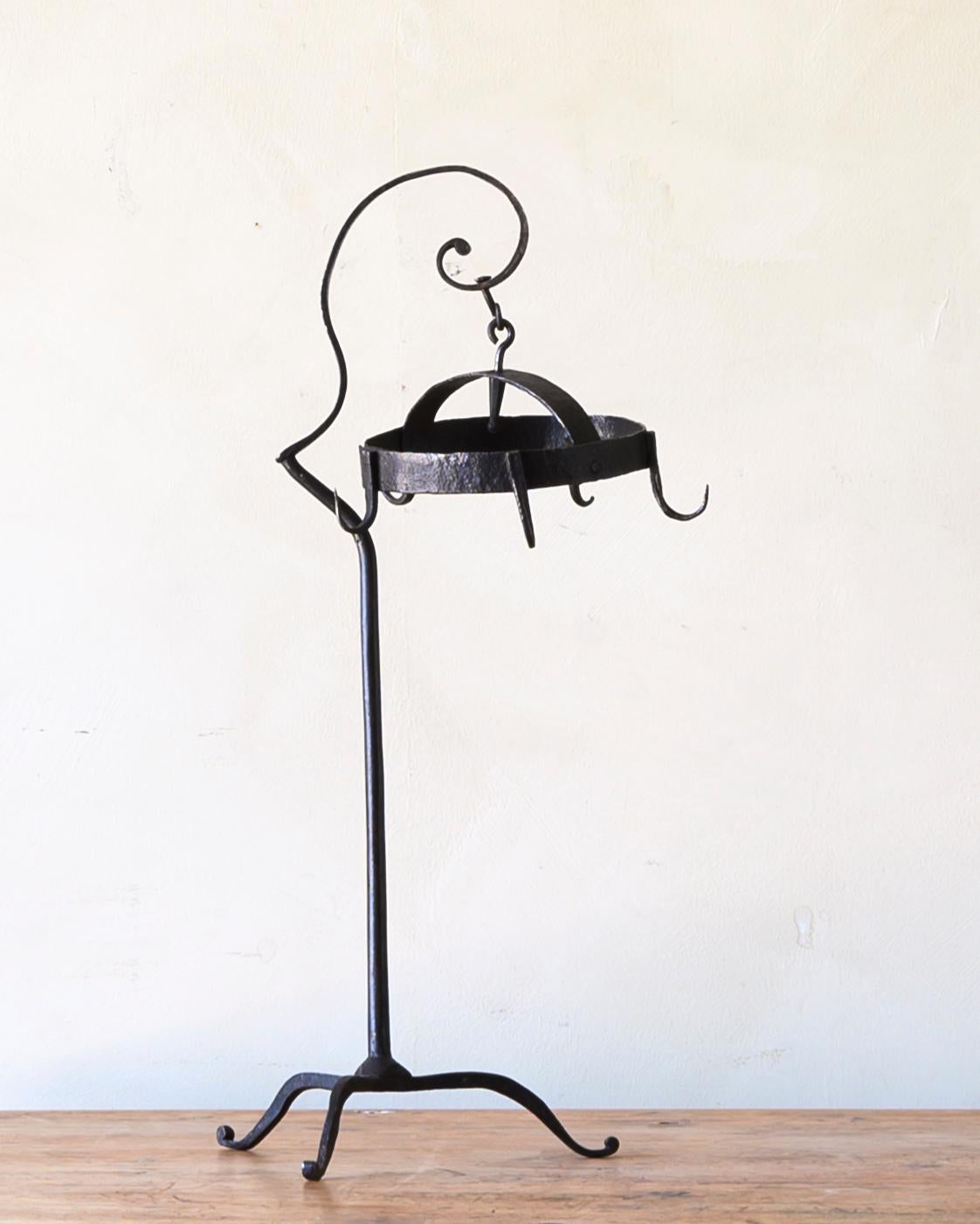 European 18th Century Wrought Iron Table Game Hanger For Sale