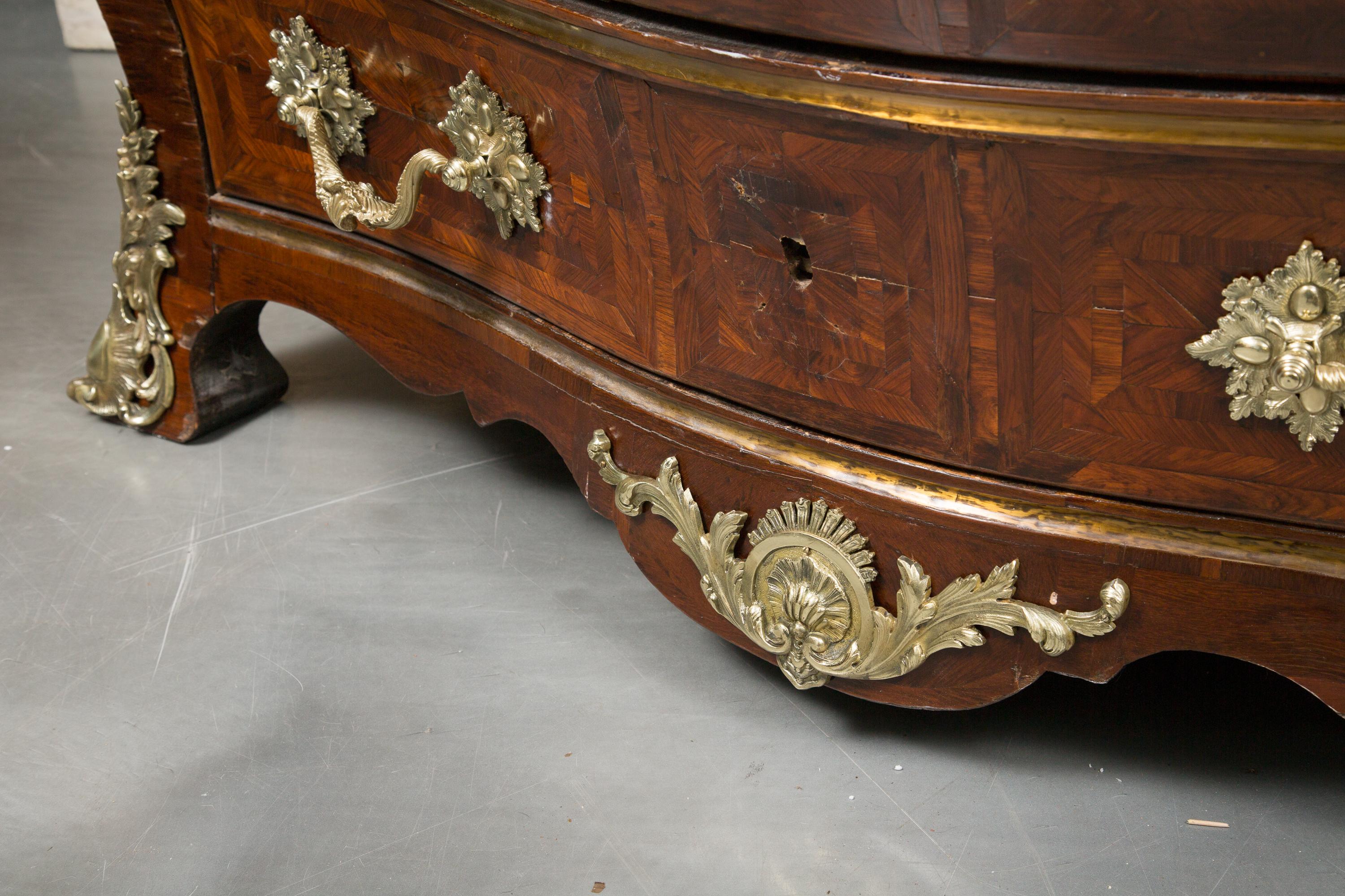 18th Century XV Gilt Bronze Mounted French Commode, Stamped For Sale 2