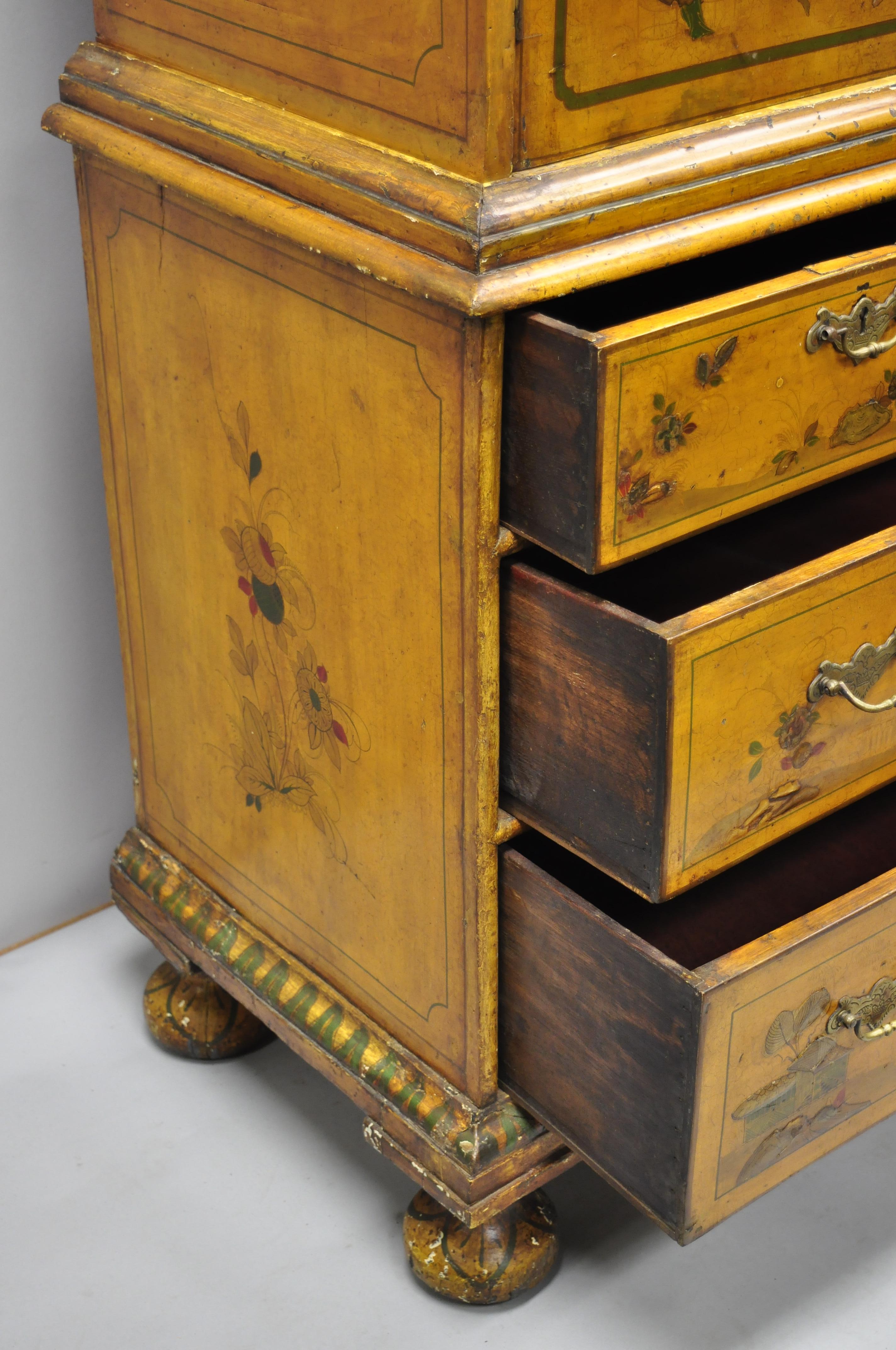 18th Century Yellow Polychrome Cabinet 4