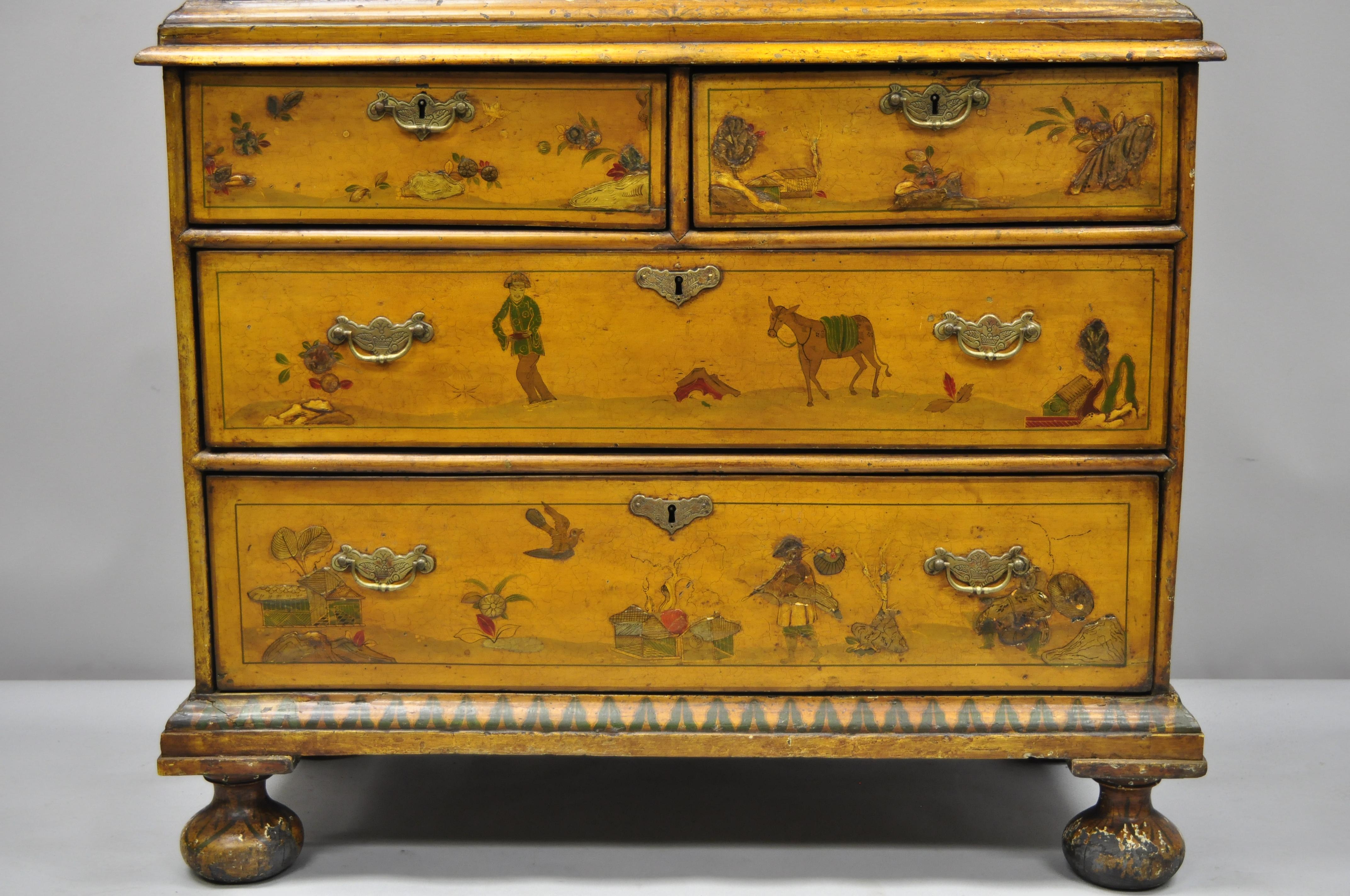 18th Century Yellow Polychrome Cabinet 2