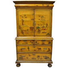 18th Century Yellow Polychrome Cabinet