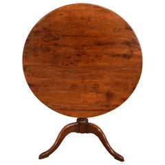 18th Century, Yew Wood circular Tripod Table